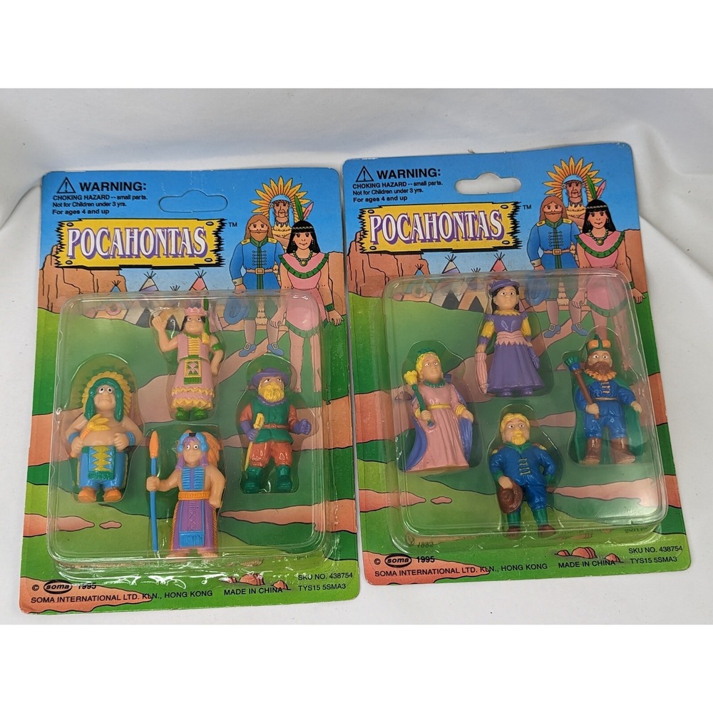 Soma Pocahontas Figure Lot of 2 Sealed 1995